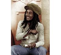 Poster Bob Marley Rolling A Joint Smiling Originale 24x36 Pollici