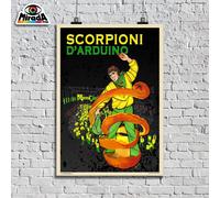POSTER CARNEVALE IVREA Alessandra Ferri SCORPIONI D'ARDUINO BATTAGLIA ARANCE
