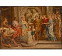 Poster cerimonia sacrificio romano arte storica da parete -...