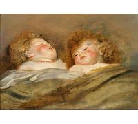 Poster Cherubini che dormono - arte da parete barocca Baby Angel -...