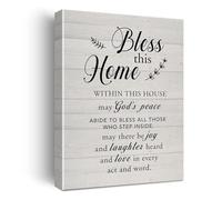 poster Christian Home Decor Gift - Bless This Home Canvas Art, Rustic Wall Art with Inspirational Quote for Housewarming(Unframed,16x24inch(40x60cm))