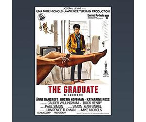 Poster Cinema The Graduate - Il Laureato Dustin Hoffman - Formato: 70x100