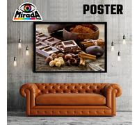 POSTER CIOCCOLATO FAVE DOLCE PASTICCERIA BIO CACAO MODICA CIBO NOCCIOLE BURRO