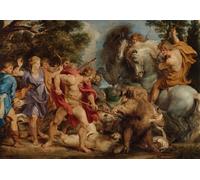 Poster classico caccia al cinghiale pittura drammatica parete ARt-...