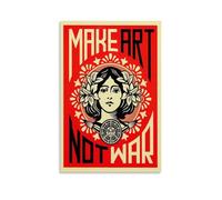 Poster classico retrò vintage anti-war propaganda Poster Make Art Not War Poster decorativo da parete per soggiorno, camera da letto, pittura da parete, decorazione moderna per la camera da letto