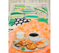 Poster Colazione Accogliente a Letto Colorato Home Wall Art -...