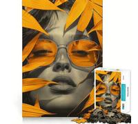 Poster collage con volto, puzzle per adulti da 1000 pezzi, gioco per allenare la mente, rilassante, da assemblare, regalo artistico (38x26cm)