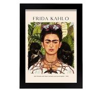 Poster Collana di Spine e Colibrì Quadri Decorativi per Il Tuo Salotto, Camera da Letto, casa. Stampe d'Arte da Parete. Stampe a Parete estetiche ispirate a Frida Kahlo A4 con cornici Nere