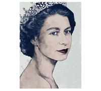 Poster commemorativo della regina Elisabetta II, ritratto, arte murale, pittura su tela e stampe della regina Elisabetta II, arredamento nordico per la casa, 40x60 cm, senza cornice