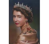 Poster commemorativo della regina Elisabetta II, ritratto, arte murale, pittura su tela e stampe della regina Elisabetta II, arredamento nordico per la casa, 40x60 cm, senza cornice