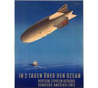 Poster compagnia di navigazione Zeppelin tedesca Airship Wall Art -...