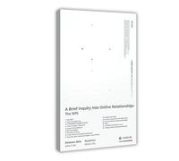 Poster con album musicale, motivo: una breve indagine sulle relazioni online, tracklist, rock band The Art 1975, decorazione per camera da letto, decorazione per ufficio, camera da letto, regalo, 50 x