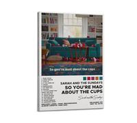 Poster con album "So You're Mad About The Cup" di Sarah And The Sundays, decorazione artistica da parete decorativa vintage su tela per soggiorno e camera da letto, 20 x 30 cm, stile cornice