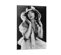 Poster con attrice cinematografica americana Lillian Gish, 3 opere d'arte, stampa su tela, decorazione per la casa, poster 60 x 90 cm