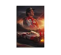 Poster con Ayrton Senna The Greatest Racer, opera d'arte da appendere su tela, decorazione per la casa, 20 x 30 cm