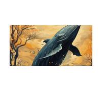 Poster con balena, grande striscione da appendere alla parete, sfondo per feste di compleanno, per Capodanno, laurea, matrimonio, festa di compleanno, decorazione, 180 x 90 cm