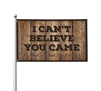Poster con bandiera "I Can'T Believe You Came That's What She Say", divertente decorazione per patio o camper (60 x 90 cm)