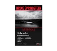 Poster con Bruce Springsteen, album musicale Nebraska, cover per fan della lista dei brani, poster su tela, decorazione per camera da letto, ufficio, camera da letto, regalo, 60 x 90 cm