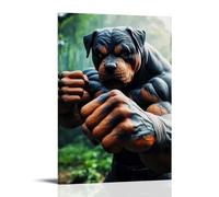 Poster con cane grande boxe, divertente, arte vintage, decorazione artistica da parete, decorazione estetica, soggiorno, camera dei bambini, dormitorio, bar, bagno, adatto per camera da letto