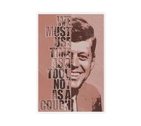 Poster con citazione motivazionale di John F. Kennedy, ritratto artistico, su tela, decorazione artistica da parete per soggiorno, camera da letto, 50 x 75 cm
