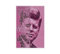 Poster con citazione motivazionale di John F. Kennedy, ritratto artistico su tela, decorazione per camera da letto, ufficio, camera da letto, regalo, 50 x 75 cm