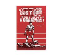 Poster con citazioni classiche di Muhammad Ali "I Hated Every Minute of Training, But I Said, Don't Quit Don't Quit", decorazione artistica da parete per camera da letto, paesaggio sportivo, ufficio,