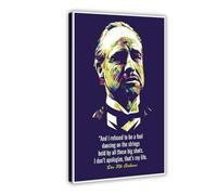 Poster con citazioni motivazionali del film Don Vito Corleone, il padrino, su tela, decorazione per camera da letto, ufficio, camera da letto, regalo, 40 x 60 cm