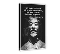 Poster con citazioni motivazionali di Sun Tzu, 2 poster su tela, decorazione artistica da parete per soggiorno e camera da letto, 50 x 75 cm