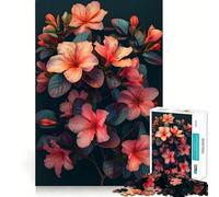 Poster con fiori, puzzle da 1000 pezzi per adulti, rompicapo rilassante, immagine da assemblare, oggetto dei desideri di Babbo Natale (50x75cm)