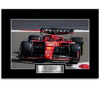 Poster con foto autografata da pilota Charles Leclerc 2024, formato A4, per fan e tifosi