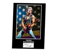 Poster con foto di Bruce Springsteen, con cornice, formato A4, con scritta "The Bos" (lingua italiana non garantita)