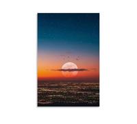 Poster con fotografia di gabbiano al tramonto sulla spiaggia, arte vintage, tela da parete, decorazione estetica, soggiorno, camera dei bambini, dormitorio, caffetteria, bagno, adatto per camera da