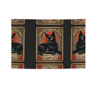 Poster con gatto nero che stampa striscioni per le vacanze e fondali da appendere, decora facilmente la scena della tua festa
