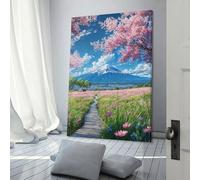 Poster con il sentiero dei fiori del Monte Fuji, decorazione per camera da letto, stampa artistica da parete, regalo, decorazione per la casa, poster per coppie, 20 x 30 cm