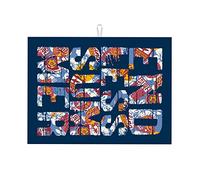 Poster con illustrazione retrò, lettere ispiratrici, design, tappetino per asciugare i piatti XL, divertente, cucina, grande, 18 x 24 pollici