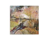 Poster con John Henry Twachtman-My Summer Studio, opere d'arte da appendere su tela, decorazione per la casa, 40 x 40 cm