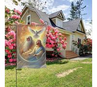 Poster con la mano di Dio di Gesù, stile A, bandiera da giardino bifacciale, decorazione per esterni da 28x40 pollici