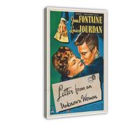 Poster con lettera da una donna sconosciuta, stile retrò, classico, 6 poster su tela, decorazione artistica da parete per soggiorno e camera da letto, 30 x 45 cm