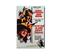 Poster con mantovana da parete con immagine di The Man Who Shot Liberty, classico film western, stile retrò senza tempo, stampa artistica da parete su tela, decorazione moderna per camera da letto, 40