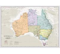 Poster con mappa dell'Australia - A2-59 x 42 cm