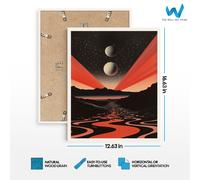 Poster con motivi geometrici River Space - arte da parete Dual Moon -...