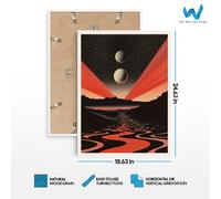 Poster con motivi geometrici River Space - arte da parete Dual Moon -...