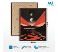 Poster con motivi geometrici River Space - arte da parete Dual Moon -...