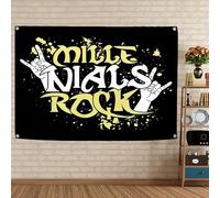 Poster con musica rock e stampe su tela, arazzo per fan del rock, bandiera vintage hard e punk metal da appendere alla parete, per club, bar, pub, caffetterie, decorazione da parete per casa, 3,7 x