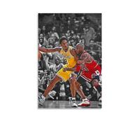 Poster con personaggi di Kobe Bryant e Michael Jordan, cantante, attore, atleta, stampa autografata, ritratto, decorazione da parete, decorazione per la casa, 30 x 45 cm, senza cornice, stile 12