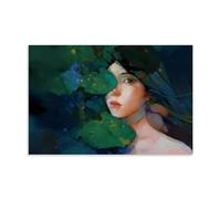 Poster con pittura a olio con fiabe circondato dalla natura, arte vintage, tela da parete, decorazione estetica, soggiorno, camera dei bambini, dormitorio, bar, bagno, adatto per camera da letto