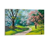 Poster con pittura a olio sul sentiero di montagna, arte vintage, decorazione artistica da parete, decorazione estetica per soggiorno, camera dei bambini, dormitorio, caffetteria, bagno, adatto per