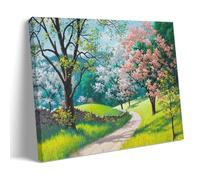 Poster con pittura a olio sul sentiero di montagna, arte vintage, decorazione artistica da parete, decorazione estetica per soggiorno, camera dei bambini, dormitorio, caffetteria, bagno, adatto per