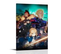 Poster con protagonista dell'anime Fate Stay vintage, stampa artistica da parete, decorazione estetica da parete, soggiorno, camera dei bambini, dormitorio, bar, bagno, adatto per camera da letto