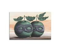Poster con René Magritte Les Pommes Masques Masques Surrealista, decorazione per la casa, da appendere, per camera da letto, decorativa, estetica, 60 x 90 cm